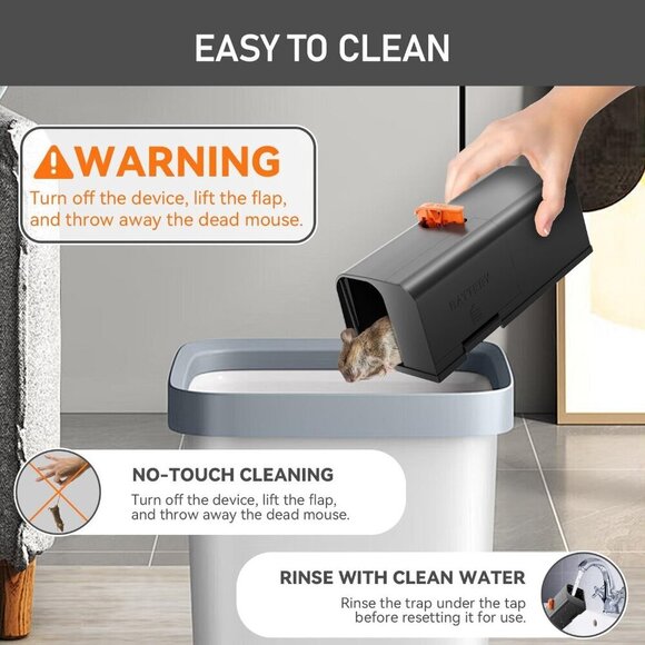 Electric Rat Trap, Powerful Indoor Rodent Zapper with 3900V High-Voltage Shock - Picture 2 of 5